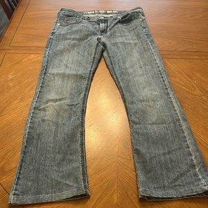 Womens Dickies Jeans sz 10p Slim Fit Boot Cut 27” inseam